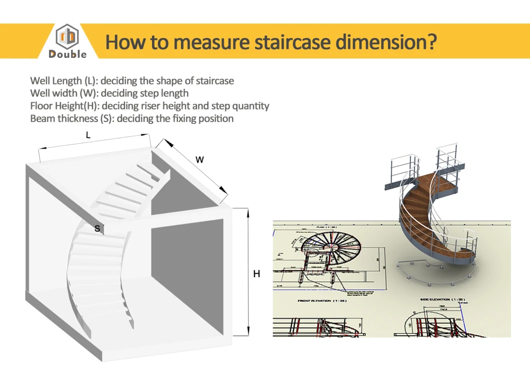 Modern Steel Spiral Staircase Design Wood Marble Stairs Metal Curved Staircase