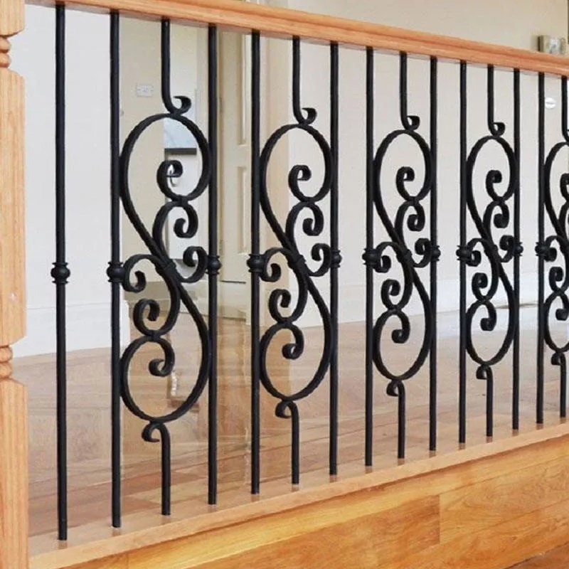 Wrought Iron Indoor Stairs Balustrade Customized Balustrade