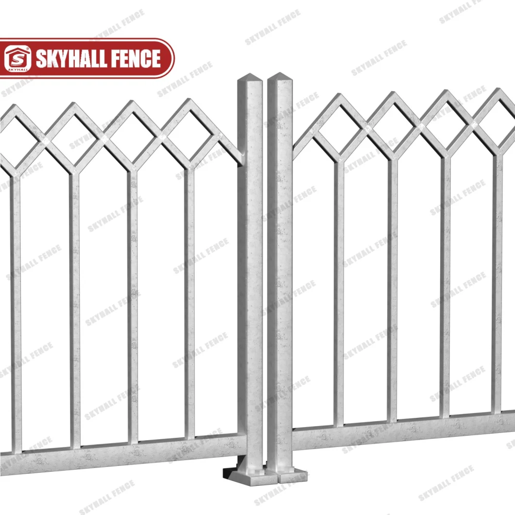 Qatar Design Galvanized Welded Ornamental Fence Decoration Fence for Garden