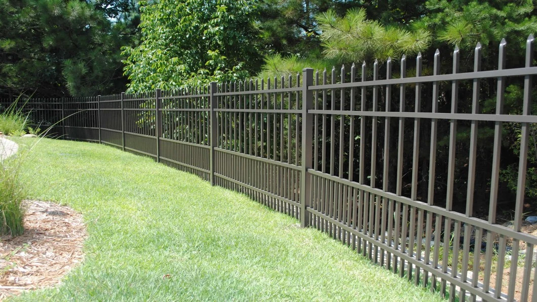 Welded Metal Pool Fence Black Metal Picket Fence