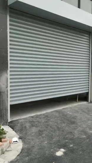 Segurança exterior e interior Portas metálicas de aço galvanizado Garagem em espiral Obturador automático de enrolar Portão industrial de enrolar